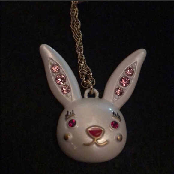 Betsey Johnson Enamel Bunny Necklace. 🐰 - Picture 9 of 10